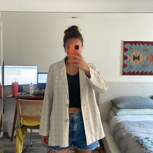 Madewell linen oversized blazer